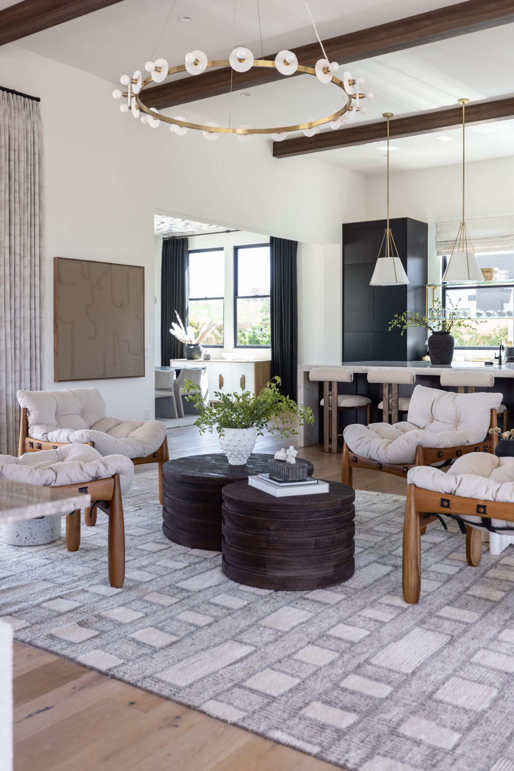 Interior Design and Remodeling Contractor Scottsdale AZ Neutral living room with white sofa and light wood accents