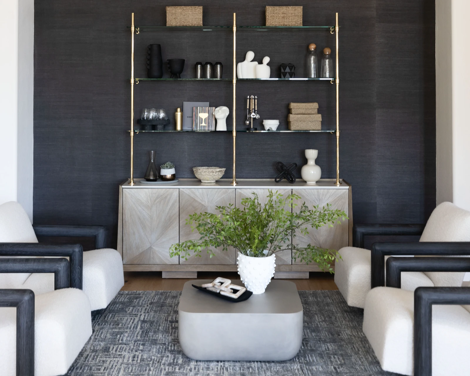 Decorative lighting feature in a living room
