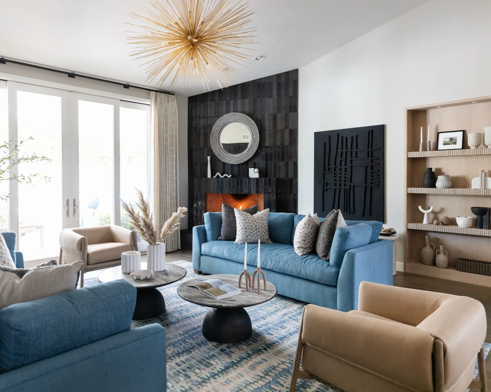 a remodeled living room done by an experienced interior decorator